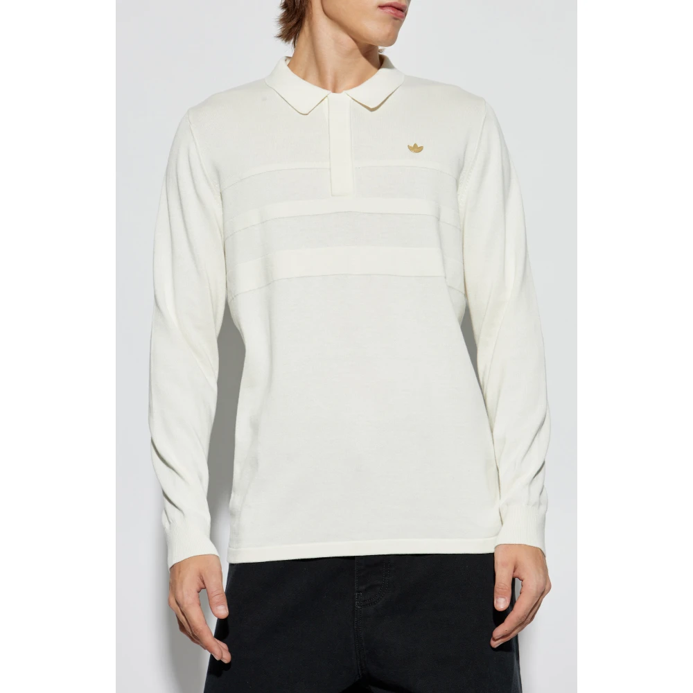adidas Originals Lange mouw polo White Heren