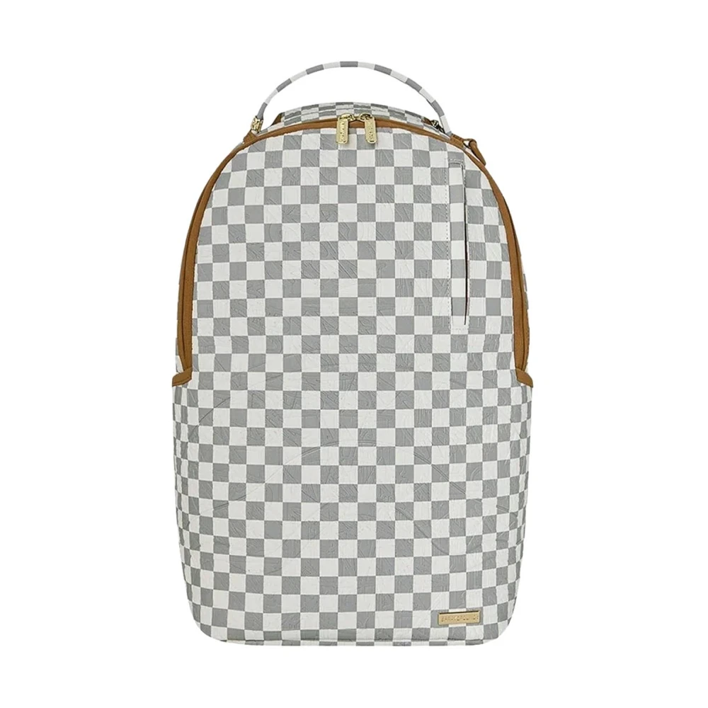 Sprayground Mannelijk Multicolor Tassen Heren, Veelkleurig, One Size, Graff Embossed Check Rugzak
