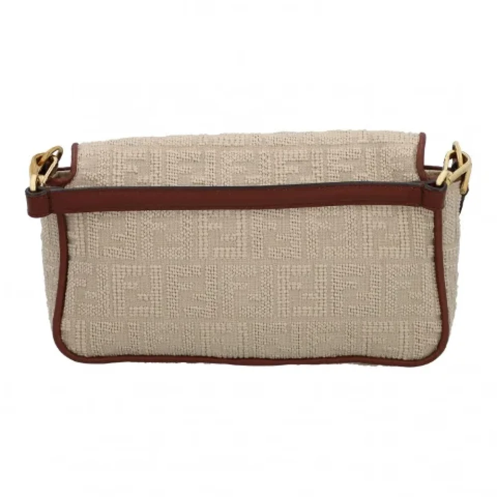 Fendi Vintage Pre-owned Leather crossbody-bags Beige Dames