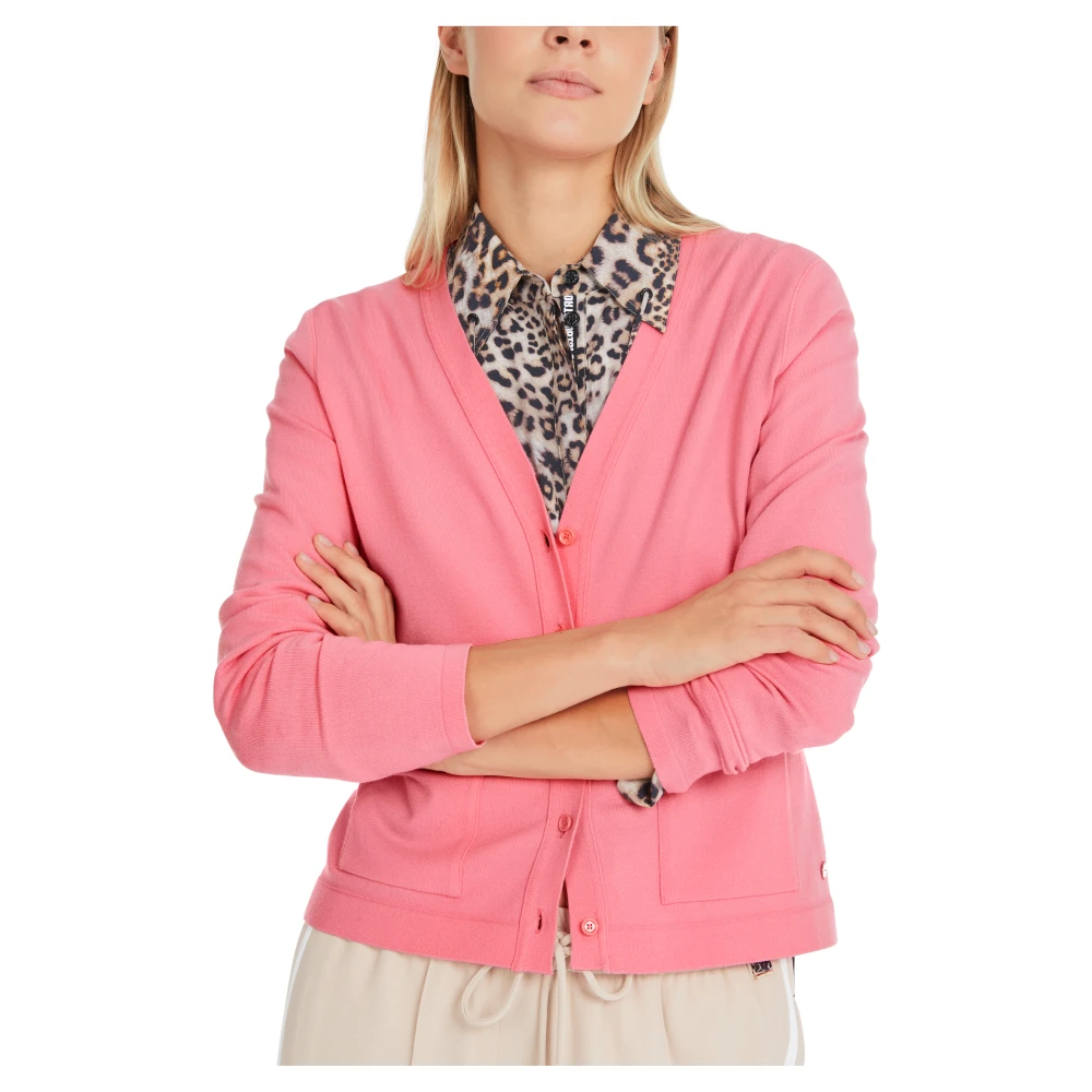 Marc Cain Klassieke Gebreide Vest Pink Dames