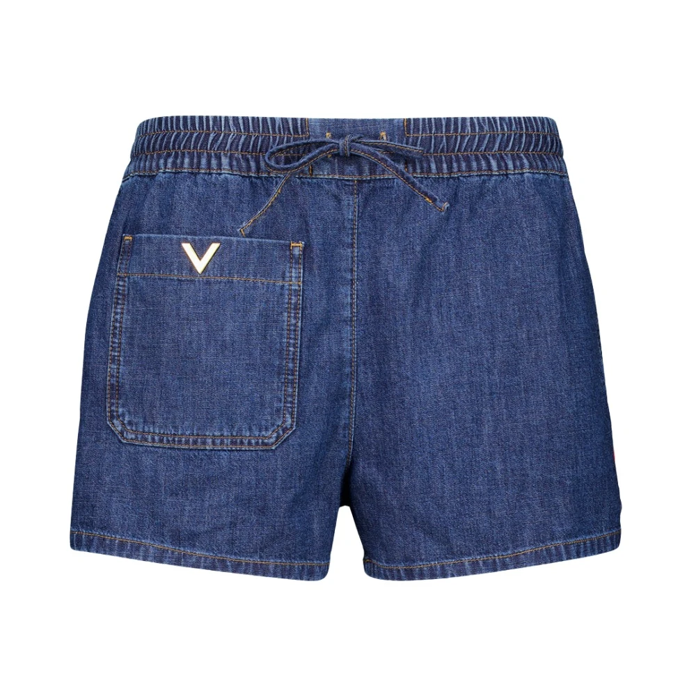 Valentino Garavani Women's Blue Vgold Denim Shorts UK Size 10 - Mytheresa - Image 3