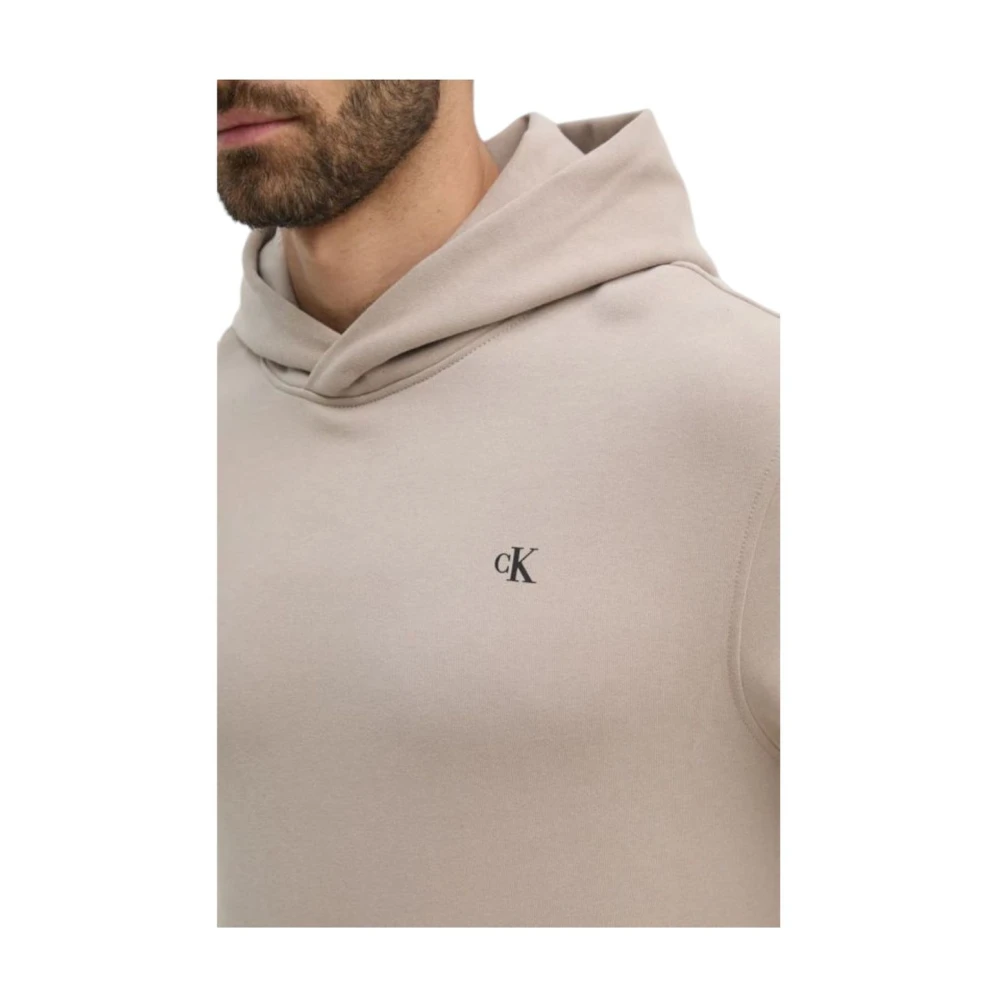 Calvin Klein Jeans Hoodie Sweatshirt Beige Heren
