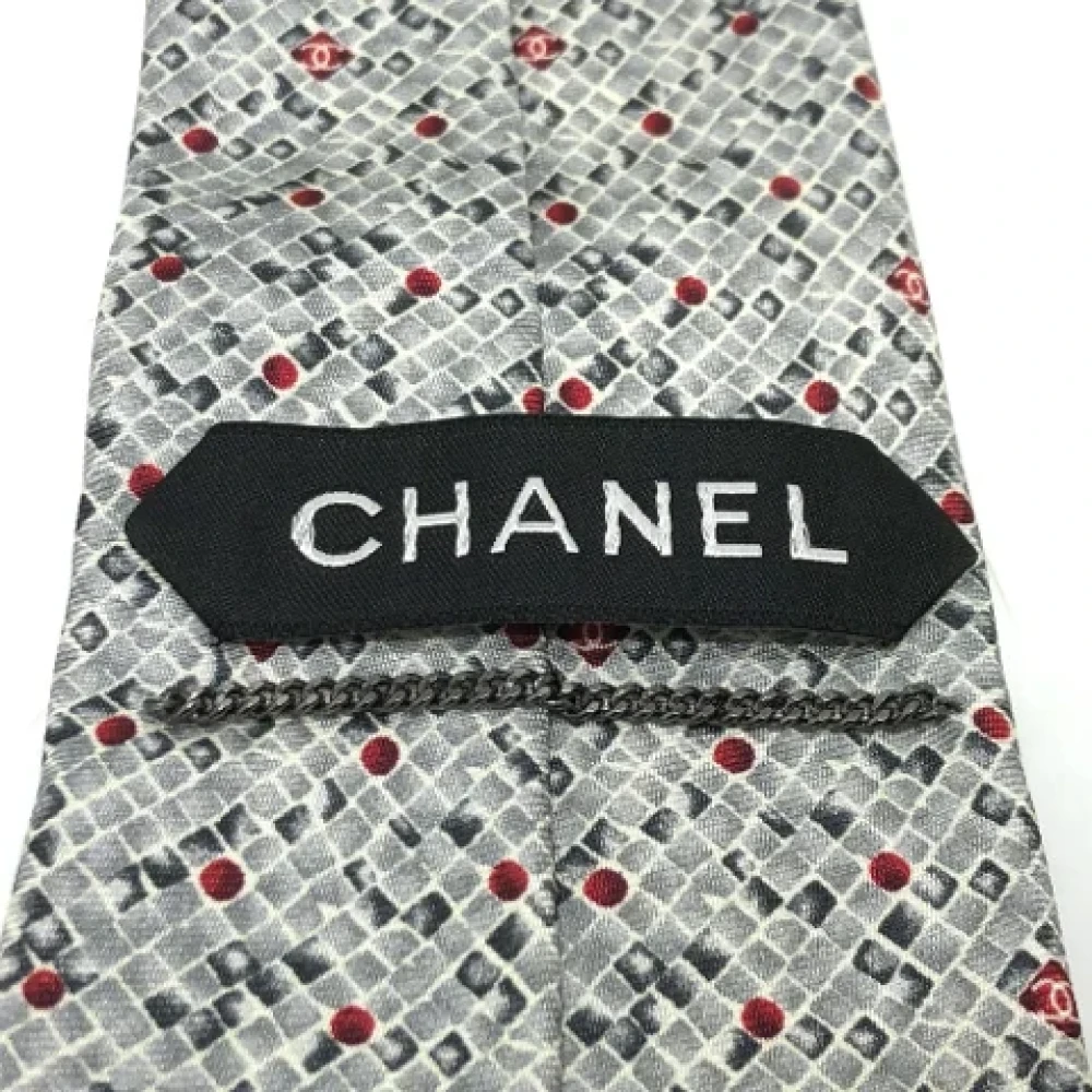 Chanel Vintage Pre-owned Silk home-office Gray Dames