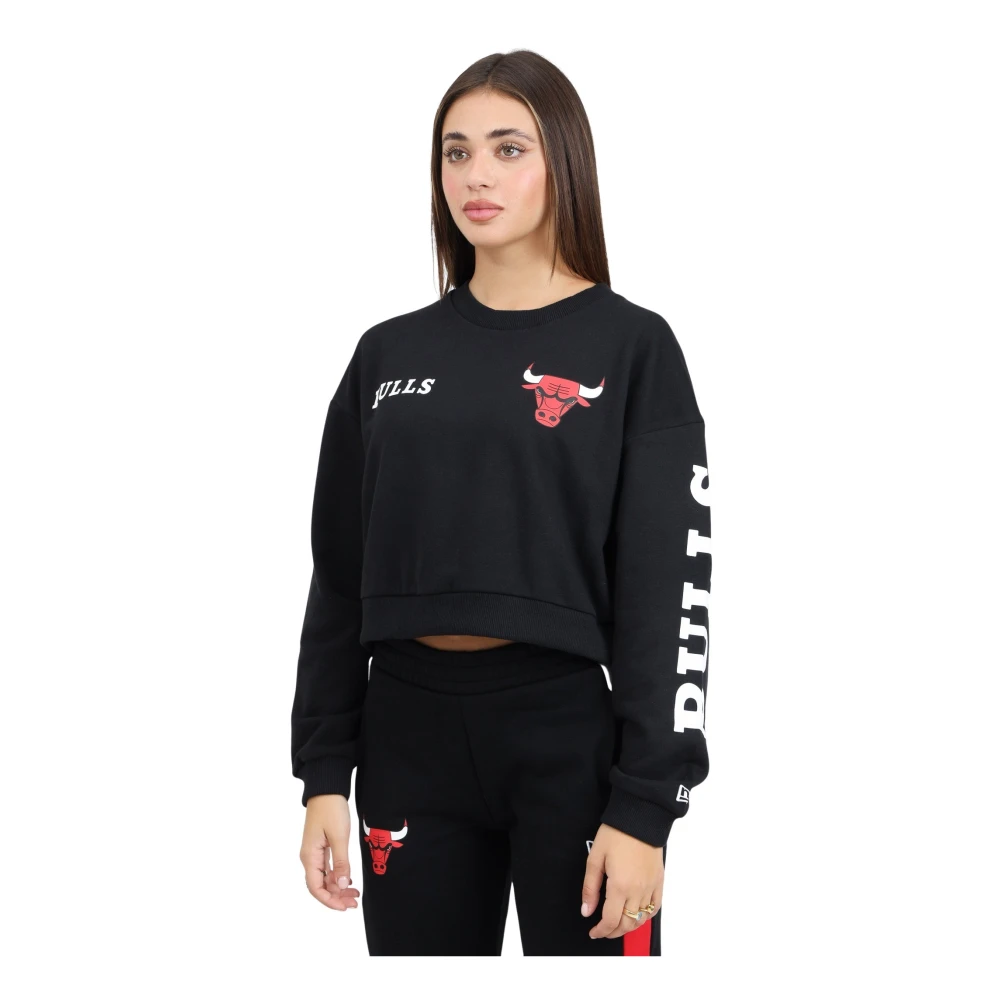 New era Chicago Bulls NBA Wordmark Zwarte Sweater Black Dames