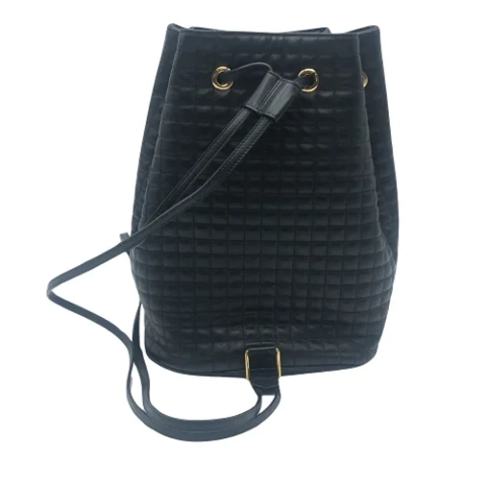 Celine Vintage Pre-owned Leather backpacks Black Dames