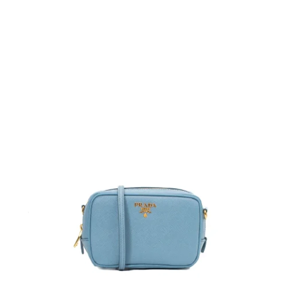 Prada Vintage Pre-owned Leather prada-bags Blue Dames