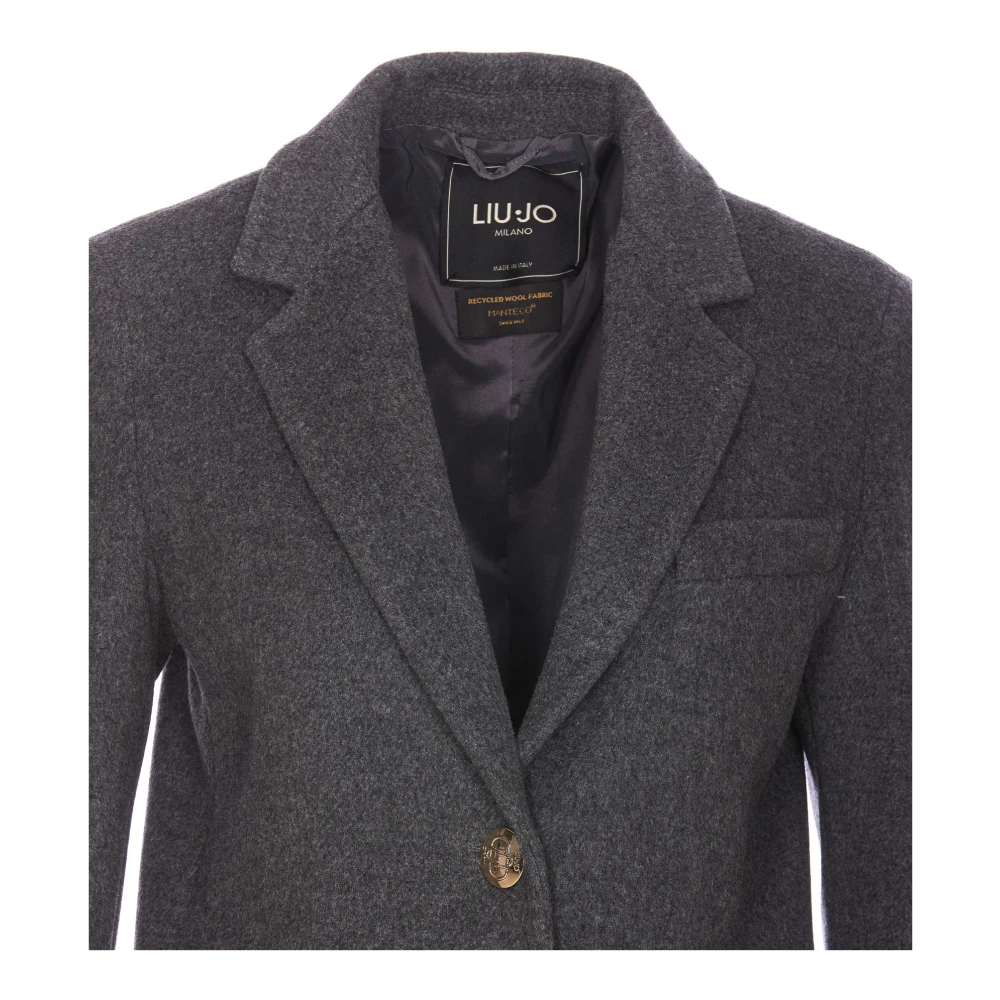 Liu Jo Grijze Jas met Lange Mouwen Gray Dames