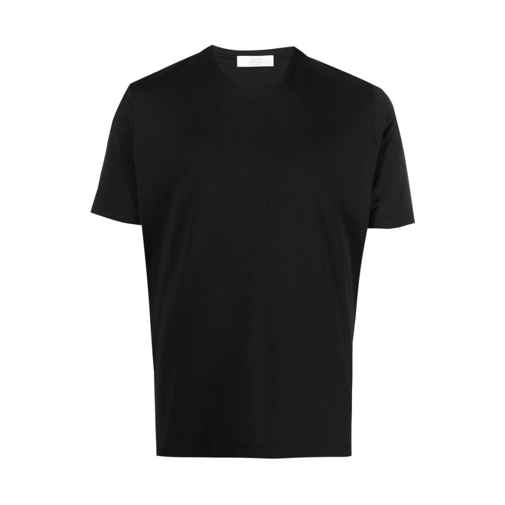 Mauro Ottaviani Zwart Katoenen Ronde Hals T-Shirt Black Heren