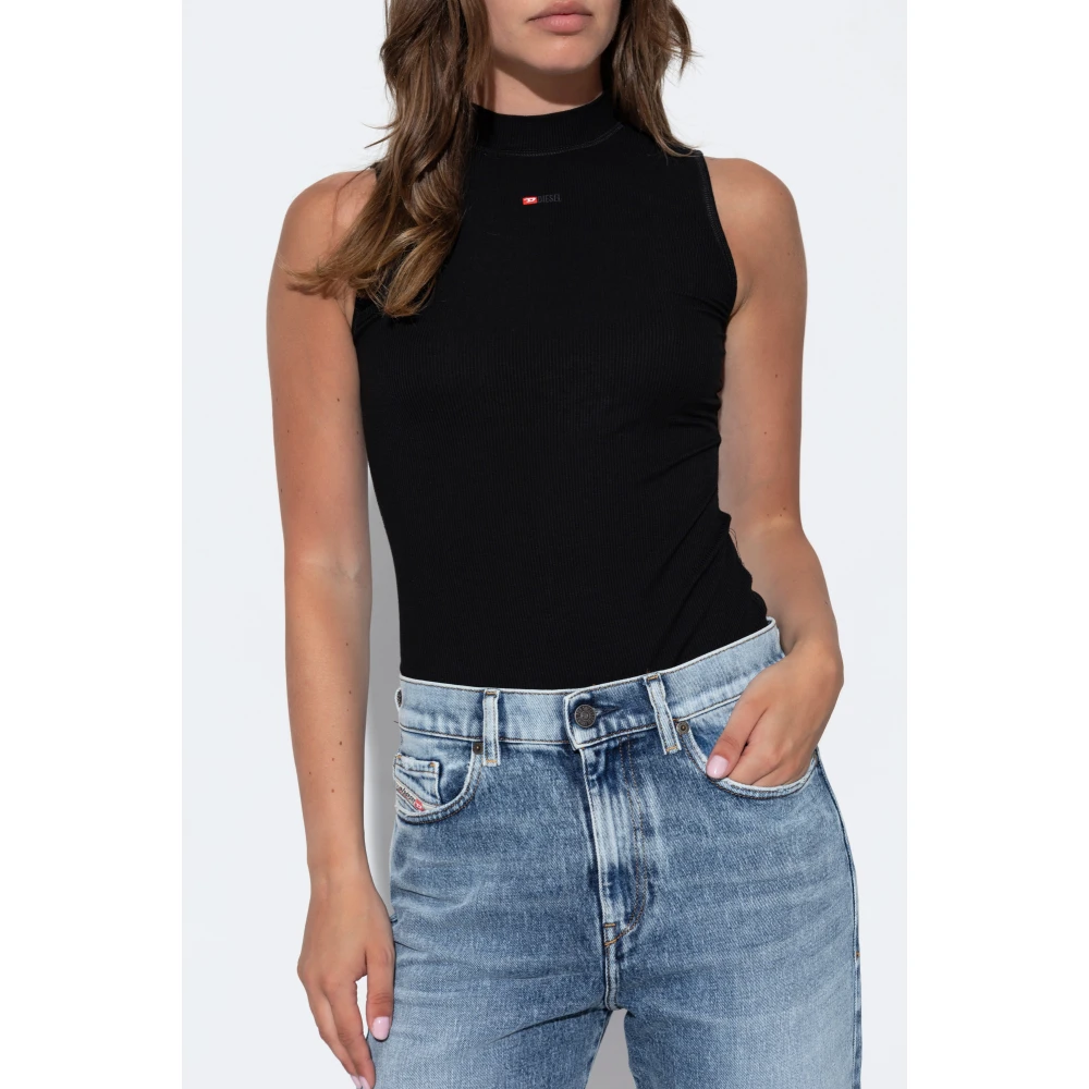 Diesel Top `T-Mokky-Sl-Microdiv` Black Dames