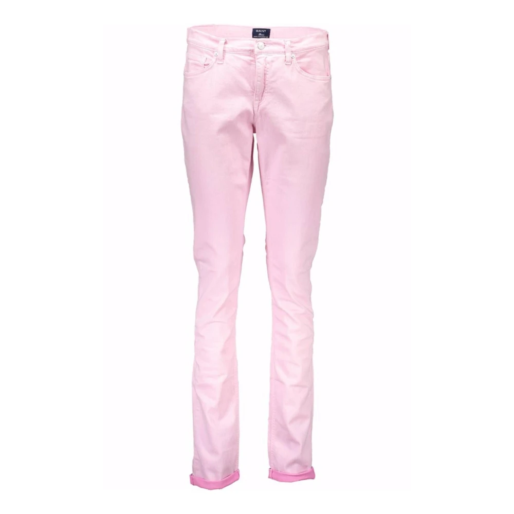 Gant Women's Pink Cotton Jeans Pant