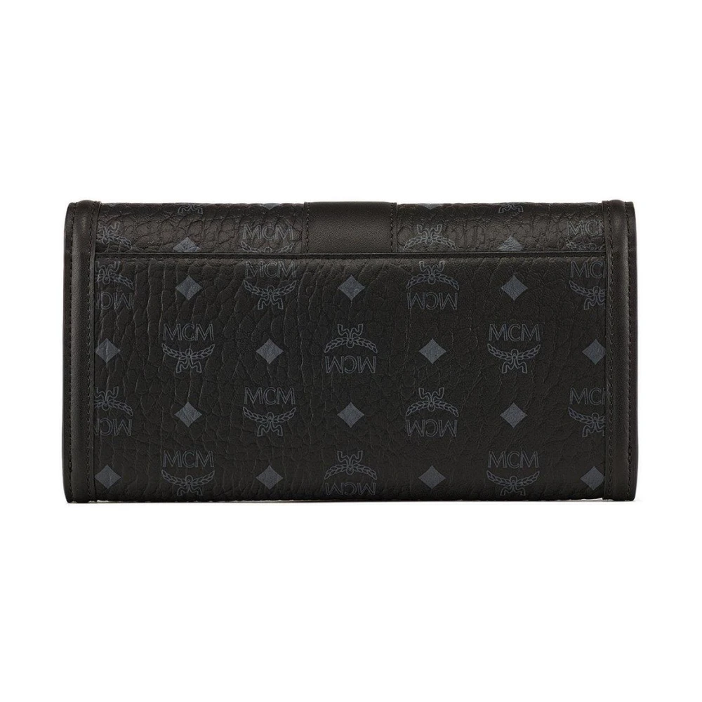 MCM Tracy portemonnee met kettingriem in Visetos Black Dames