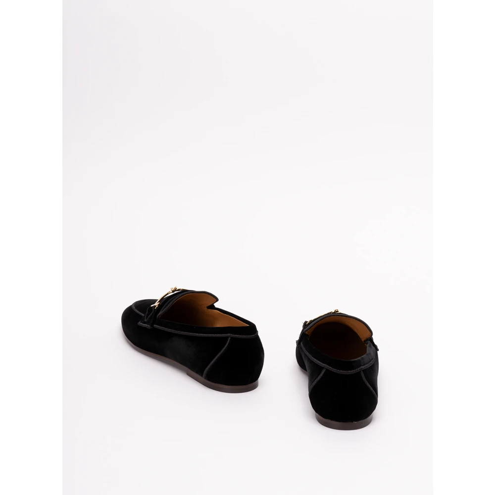 TOD'S Stijlvolle leren loafers voor dames Black Dames