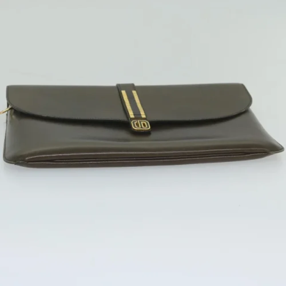 Dior Vintage Pre-owned Leather dior-bags Brown Dames