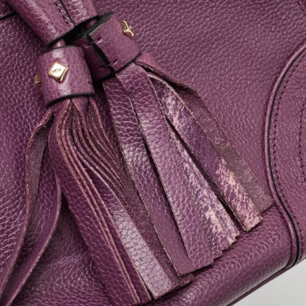 MCM Pre-owned Leather shoulder-bags Purple Dames