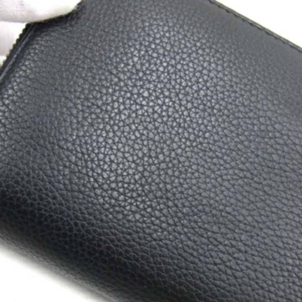 Bvlgari Vintage Pre-owned Leather wallets Black Heren