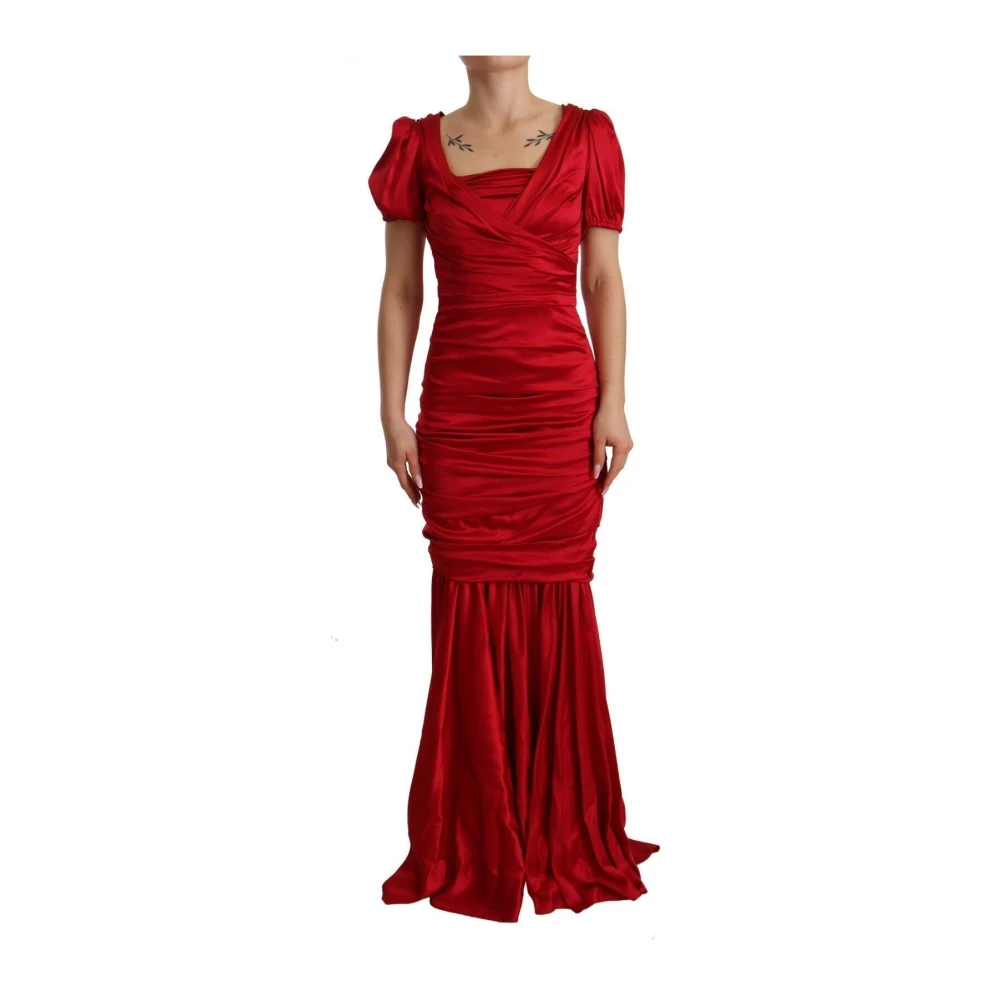Dolce & Gabbana Women's Red Silk Mermaid Gown - Gowns - S - Dresses