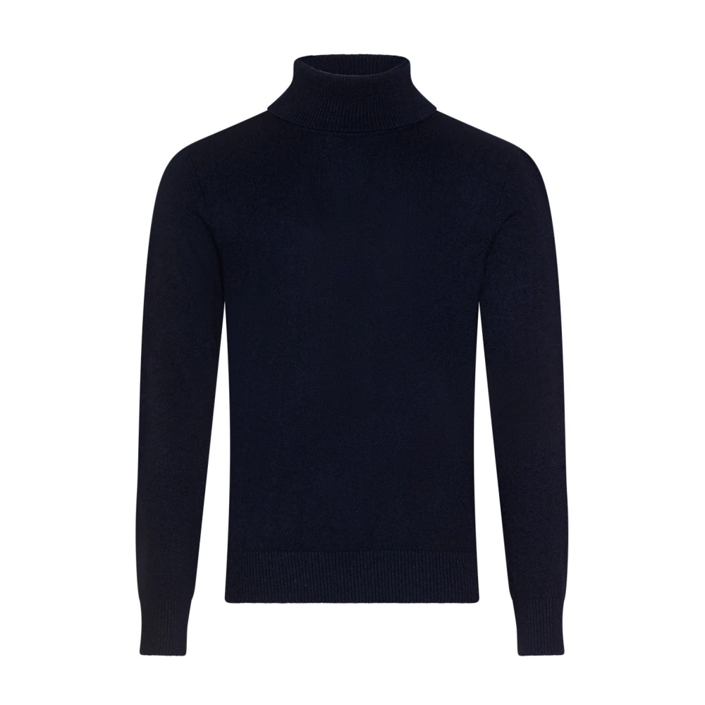 Windsor Kashmir Turtleneck Tröja Blue, Herr