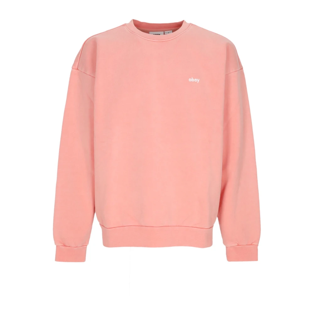 Obey Crewneck Sweatshirt Pigment Shell Pink Heren