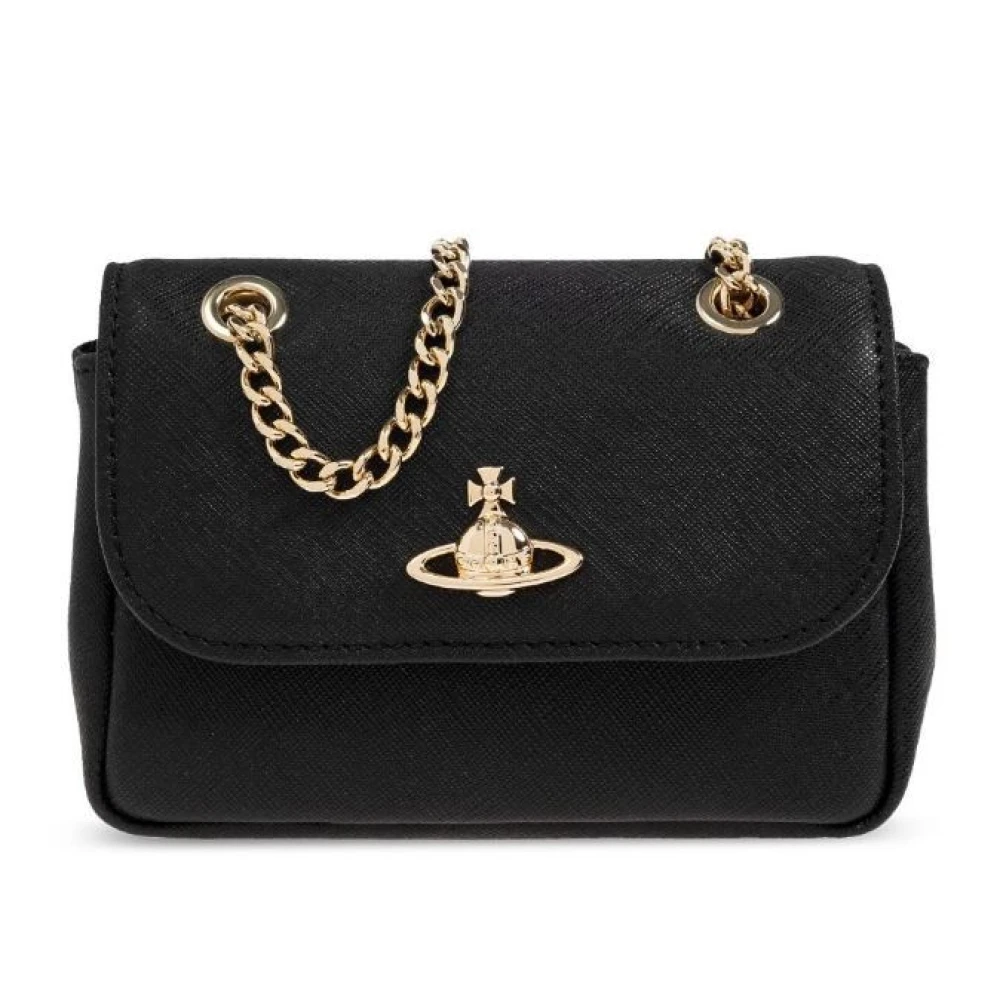 Vivienne Westwood Kleine Portemonnee Ketting Zwart Goud Black Dames