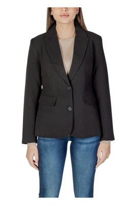 blazer-noir-boutonne-manches-longues-revers