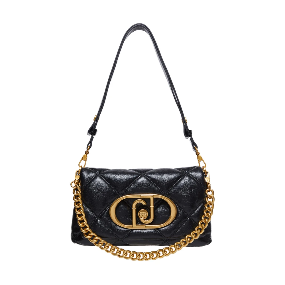 Liu Jo Zwarte Schoudertas Elegant Functioneel Black Dames