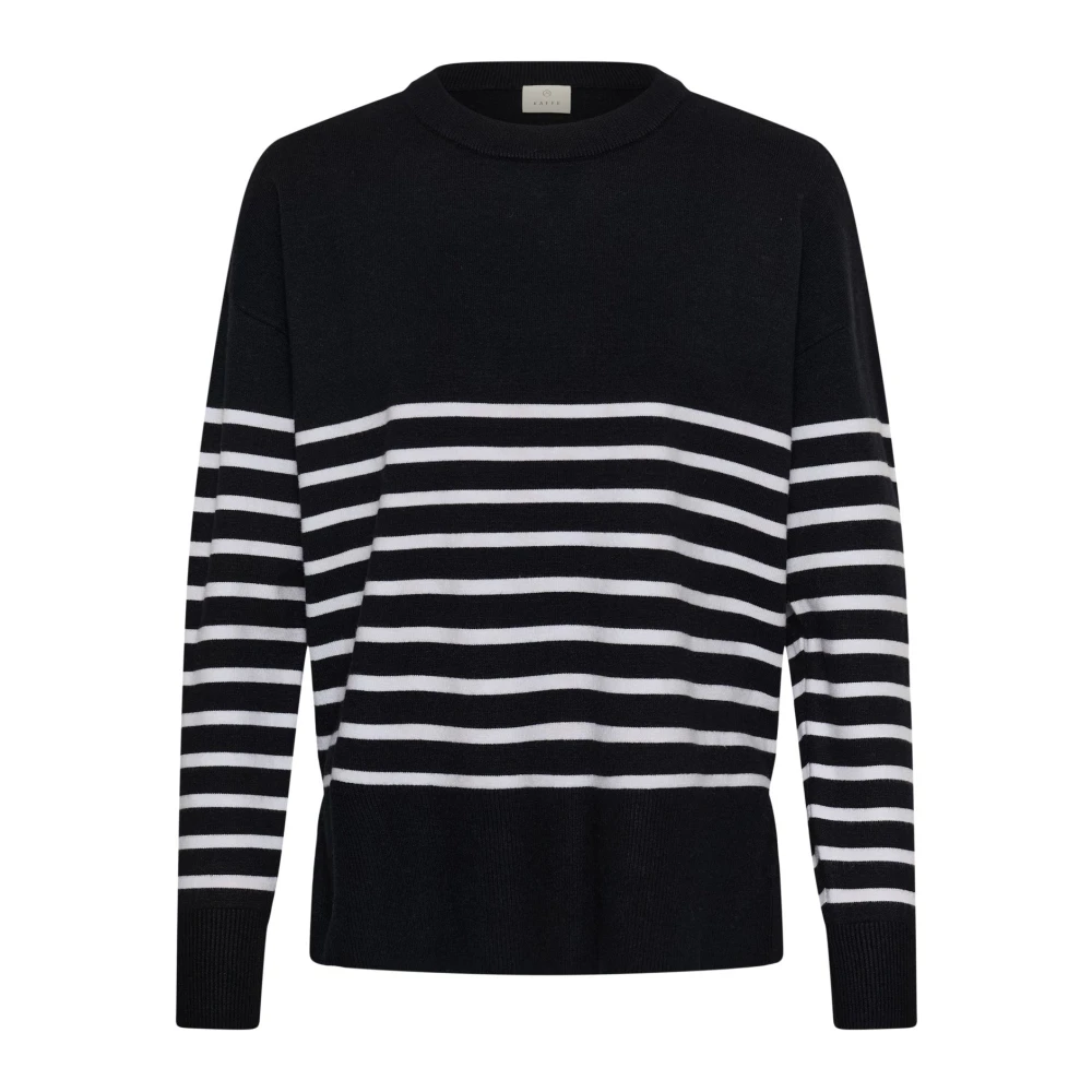 Kaffe, Damen, Pullover, Limone Knit, Weiss, Schwarz, (XS) - Bild 4