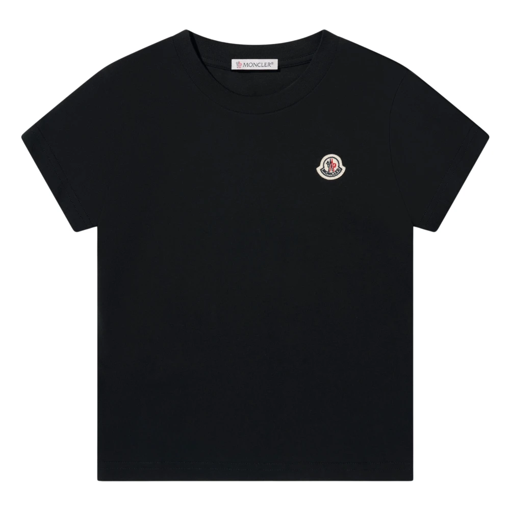 Moncler Boys Black Logo T-Shirt - Kids Short Sleeve T-Shirts - 10 Y - Kids