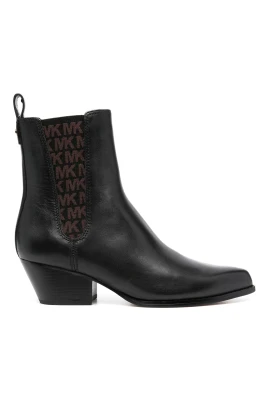 Svart Läder Ankel Bootie