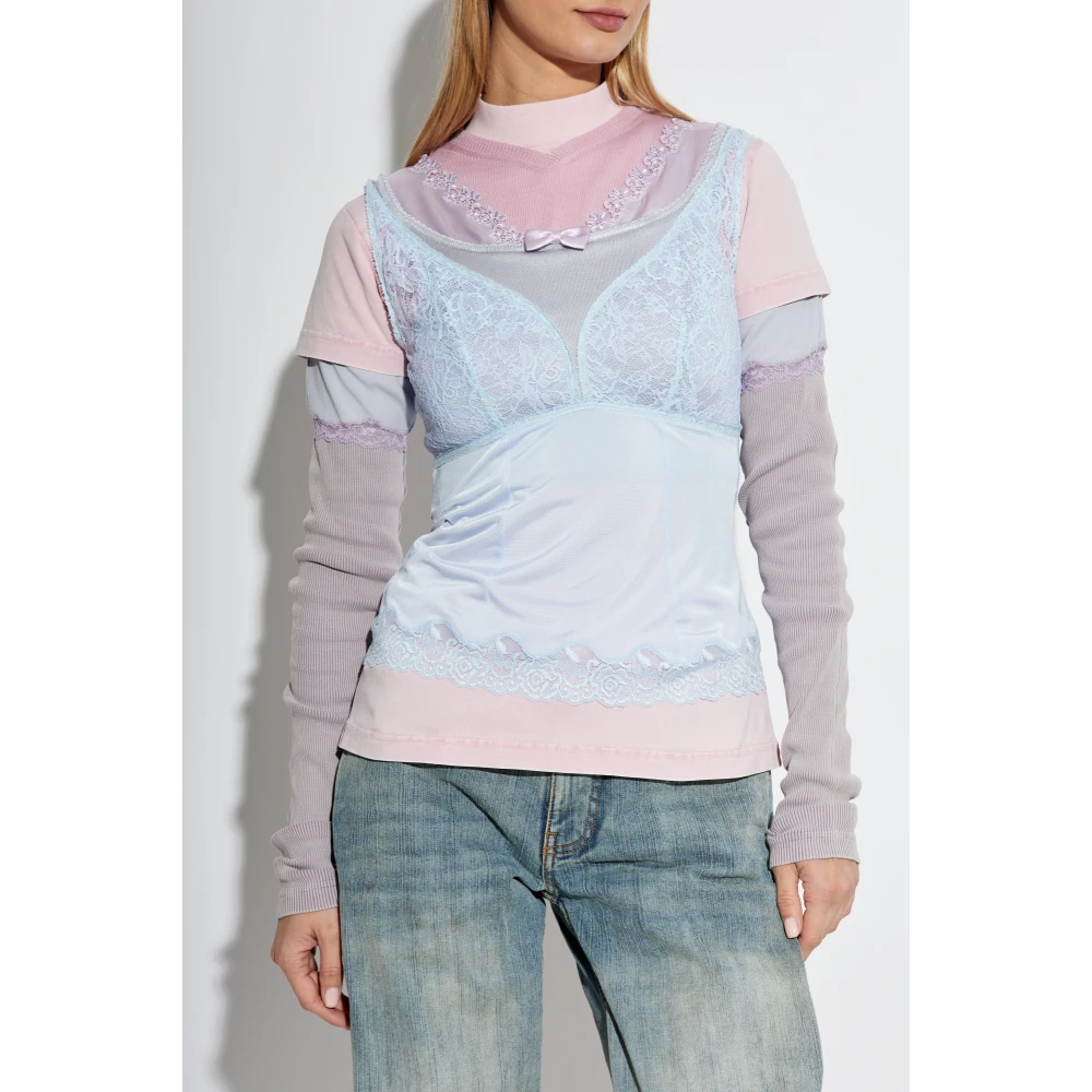 Balenciaga Gelaagde Top Multicolor Dames