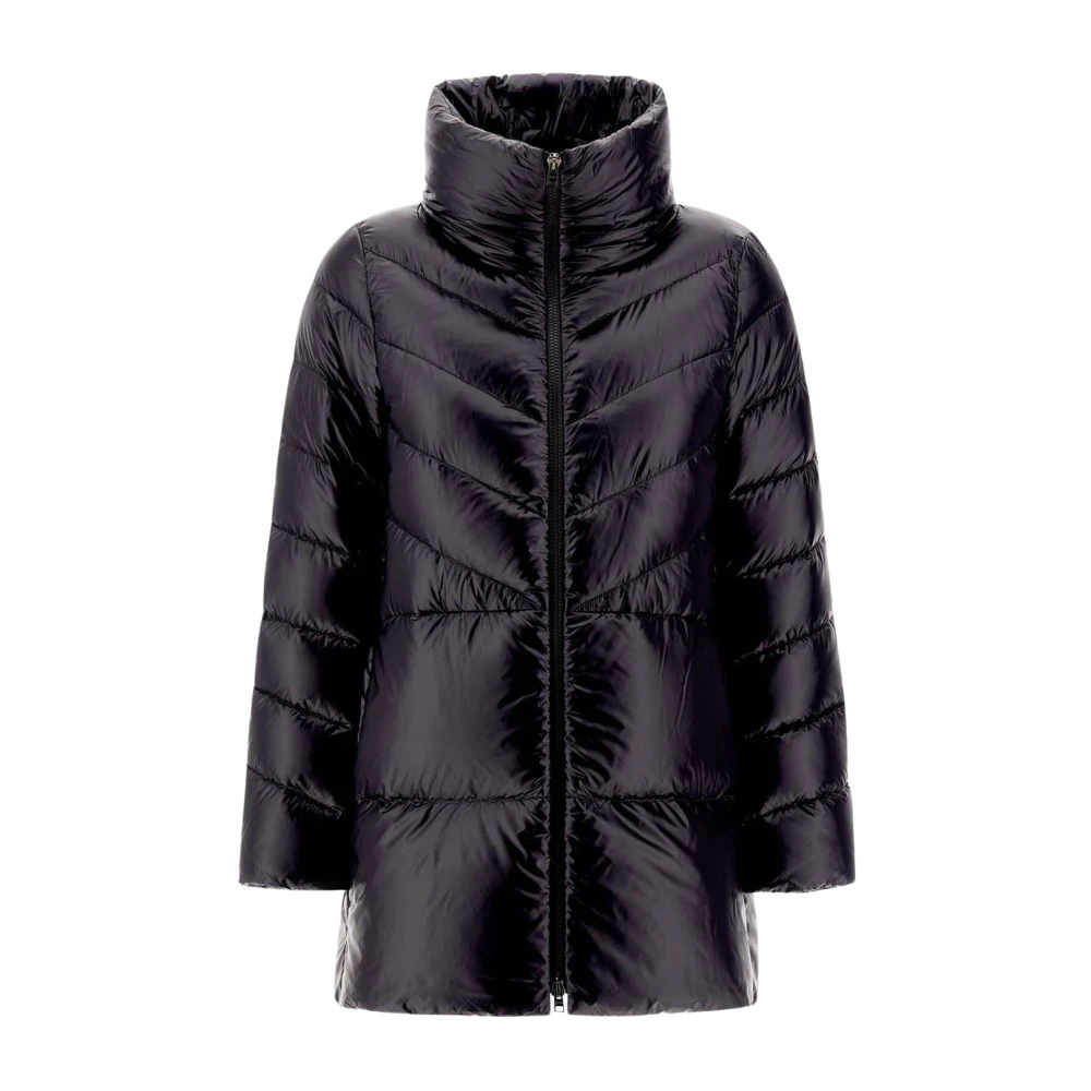 Herno Nylon Ultralight A-Shape Jas Black Dames