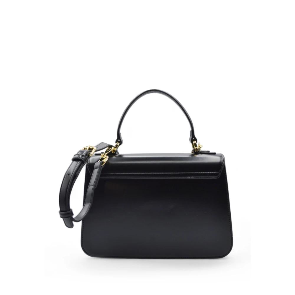 Love Moschino Iconische Schoudertas Glanzende Hartketting Black Dames
