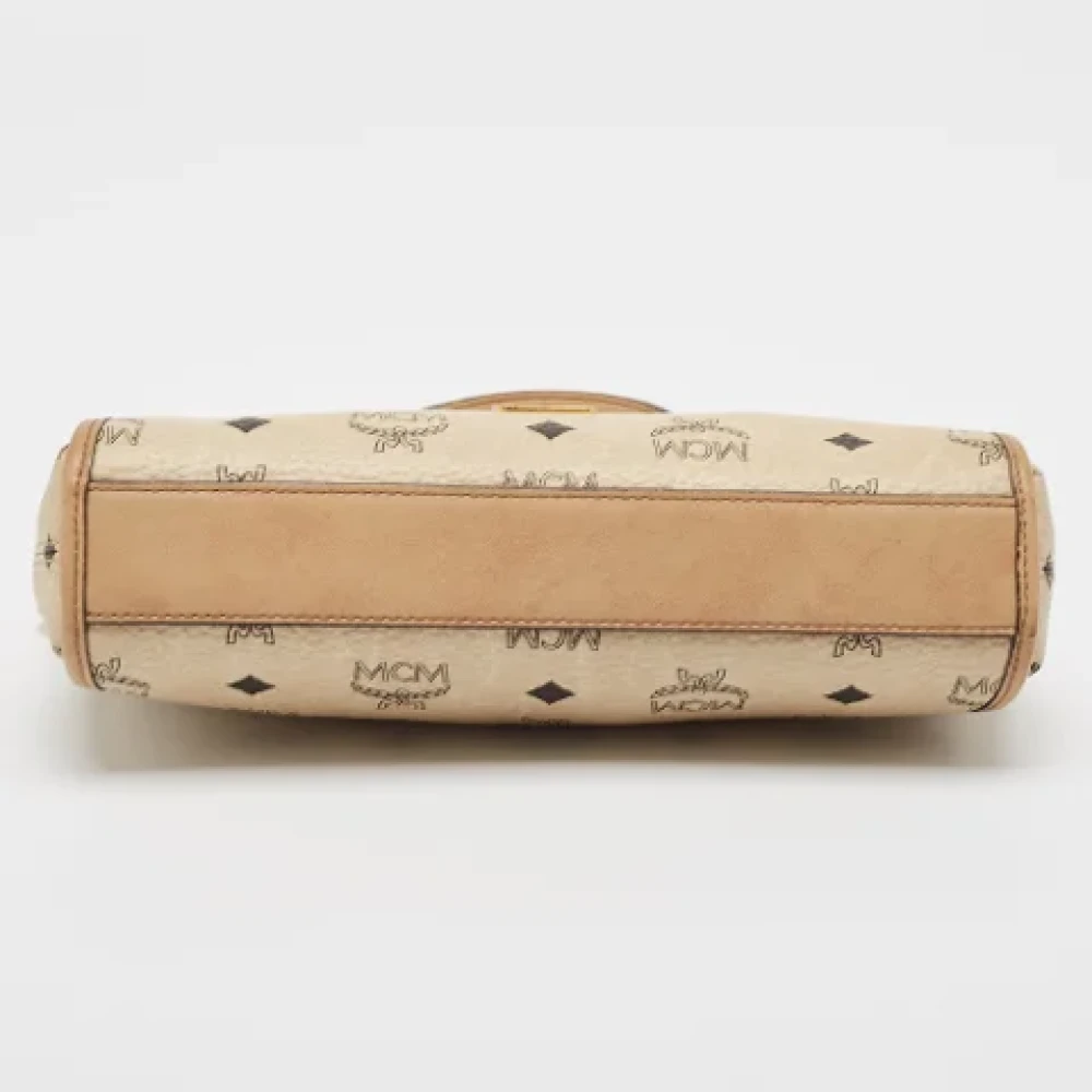 MCM Pre-owned Leather shoulder-bags Beige Dames