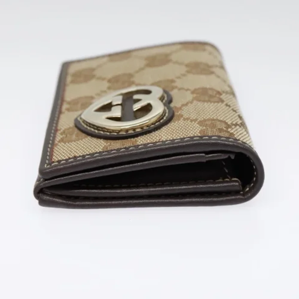 Gucci Vintage Pre-owned Canvas wallets Beige Dames