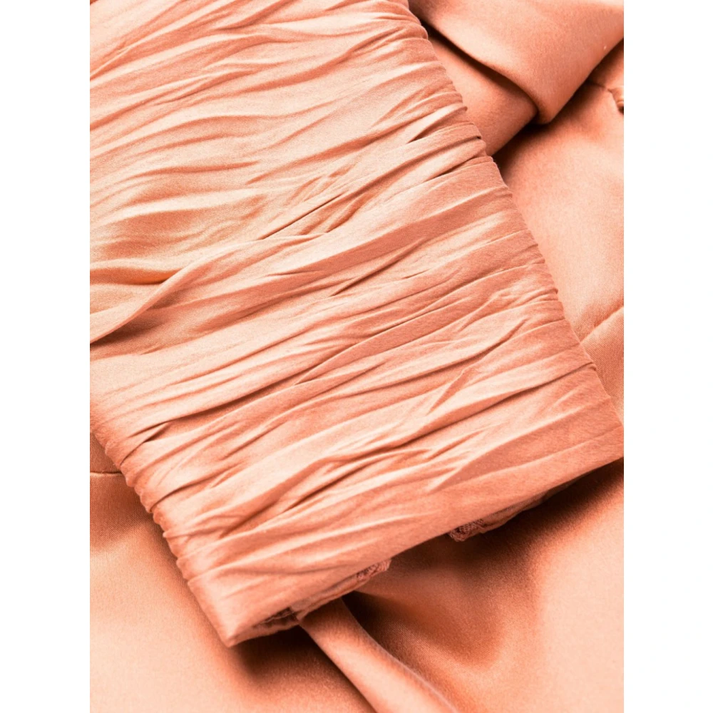 Zimmermann Zijden Jurk met Ruches en Wikkel Pink Dames