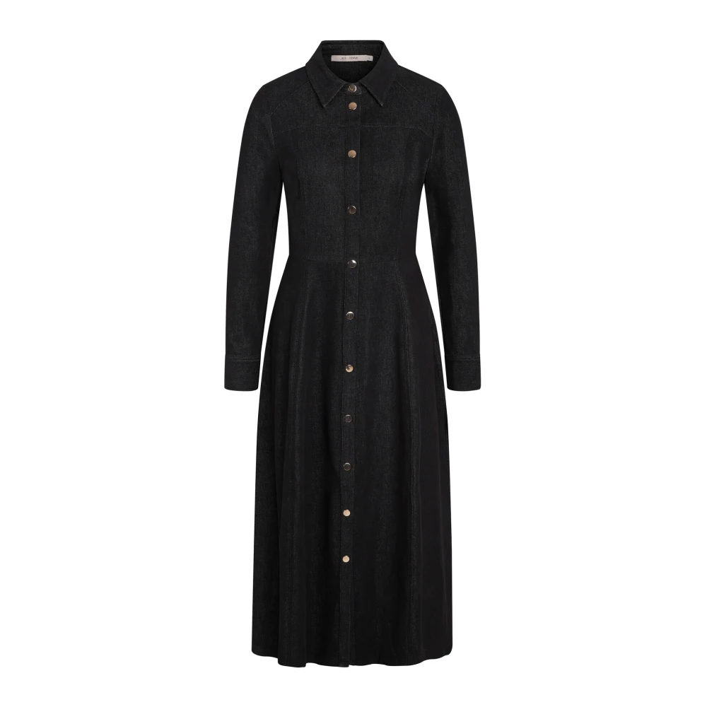 RUE de Femme Tijdloze Vrouwelijke Zwarte Jurk met Moderne Details Black Dames