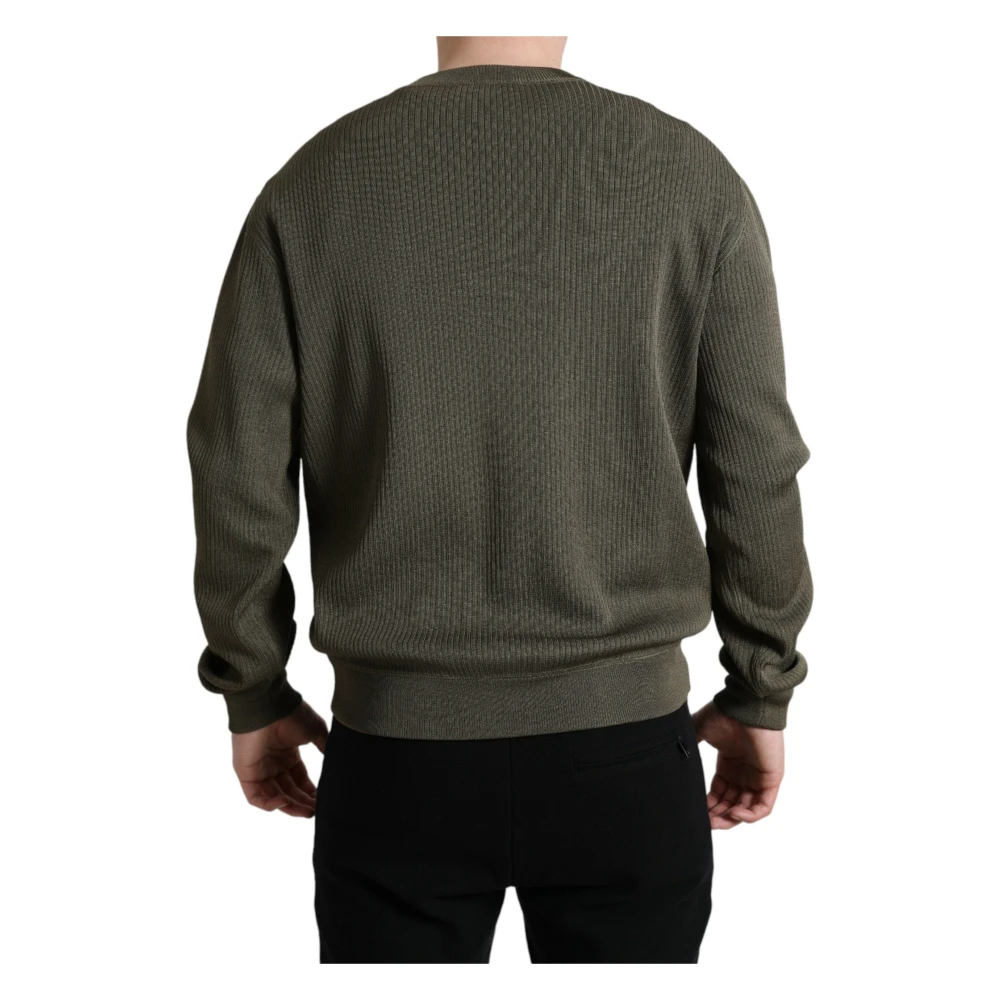 Dolce & Gabbana Round-neck Knitwear Green Heren