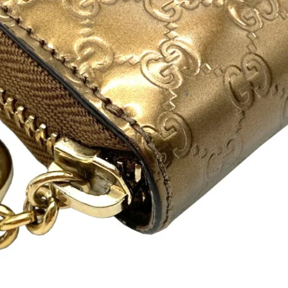Gucci Vintage Pre-owned Leather wallets Yellow Dames