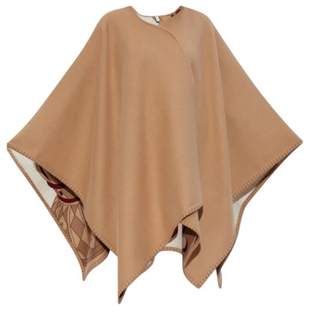 Salvatore Ferragamo Beige Cape Nadir Jassen Beige Dames