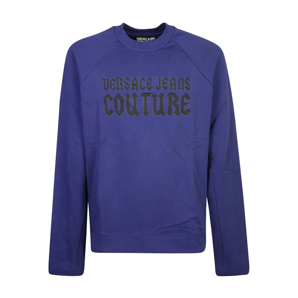 Versace Jeans Couture Blauwe Sweatshirt Aw24 Luxe Stijl Blue Heren