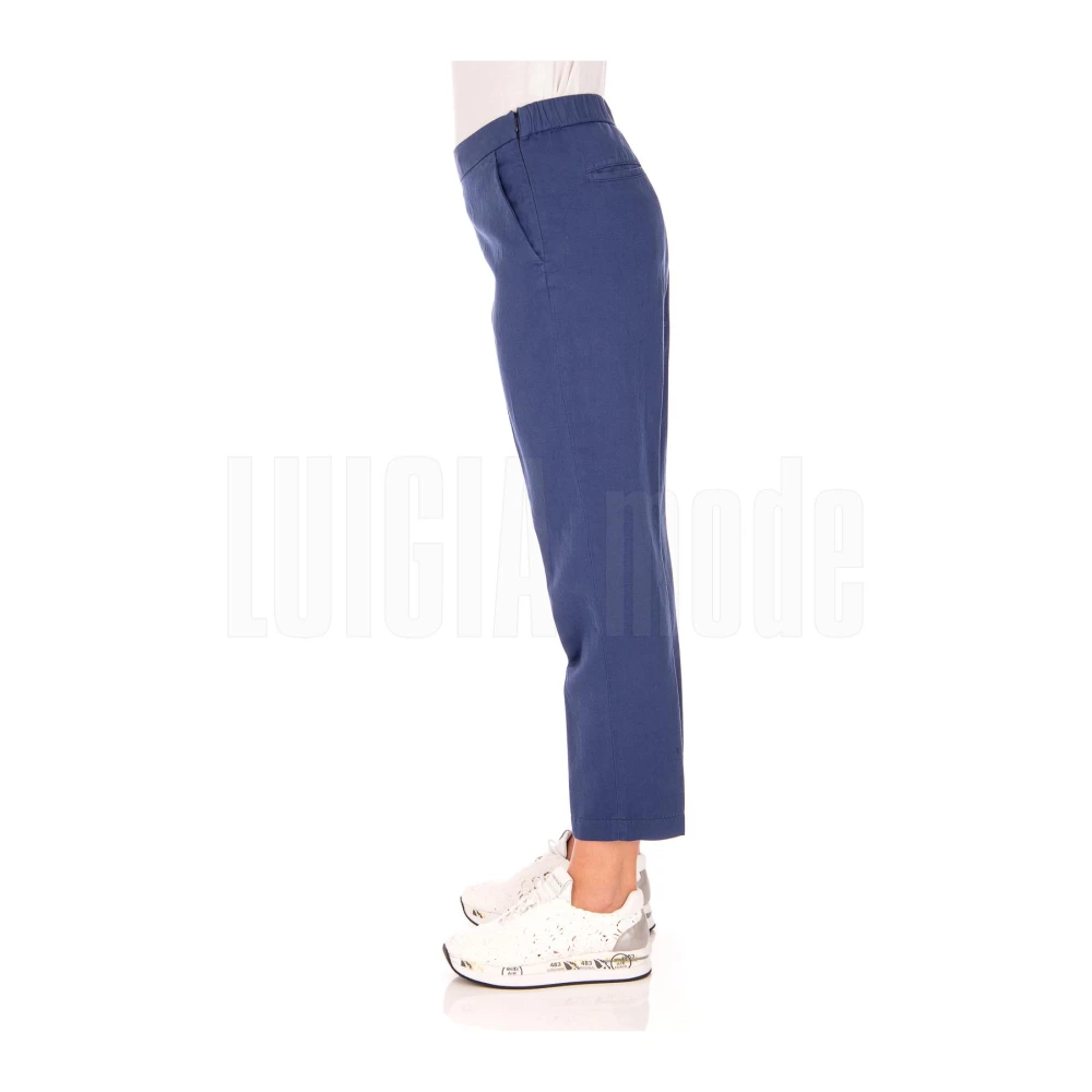 Aspesi Cropped Broek Blue Dames