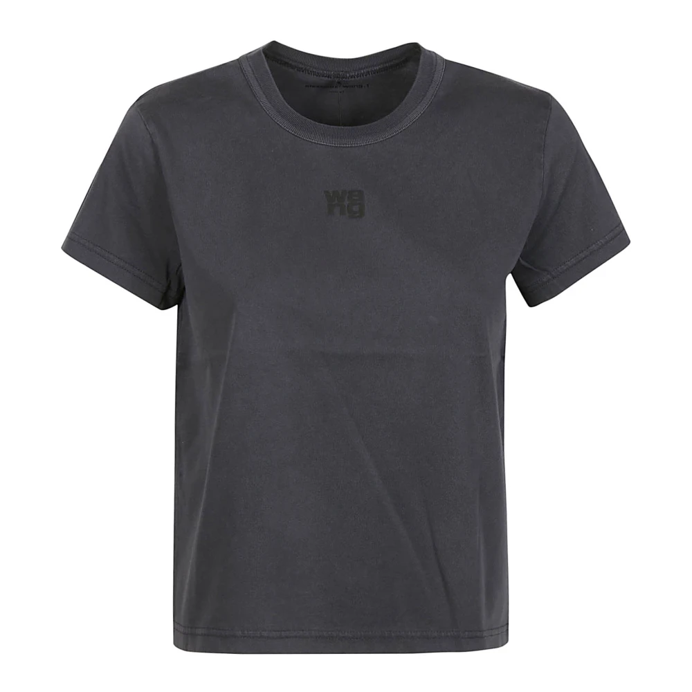 T by Alexander Wang Puff Logo Essential T-Shirt Black Dames