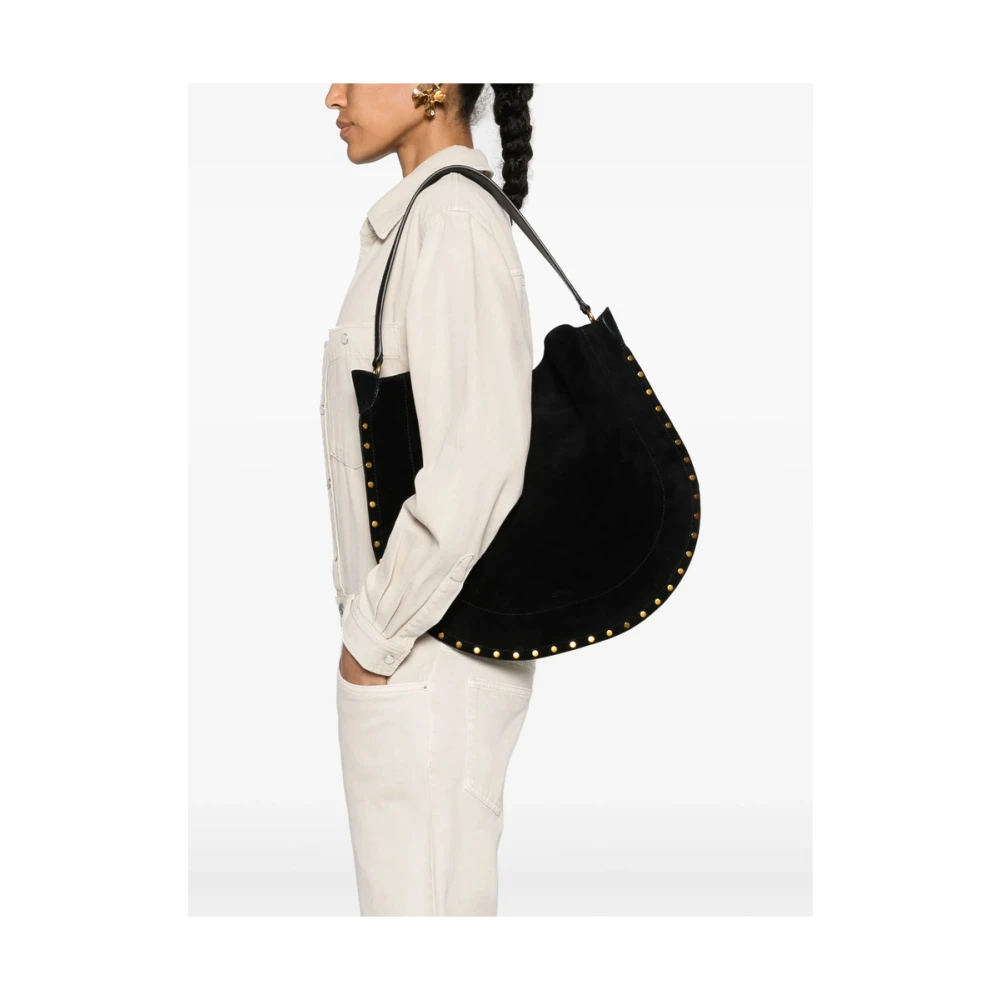 Isabel marant Zwarte Suède Schoudertas met Studs Black Dames