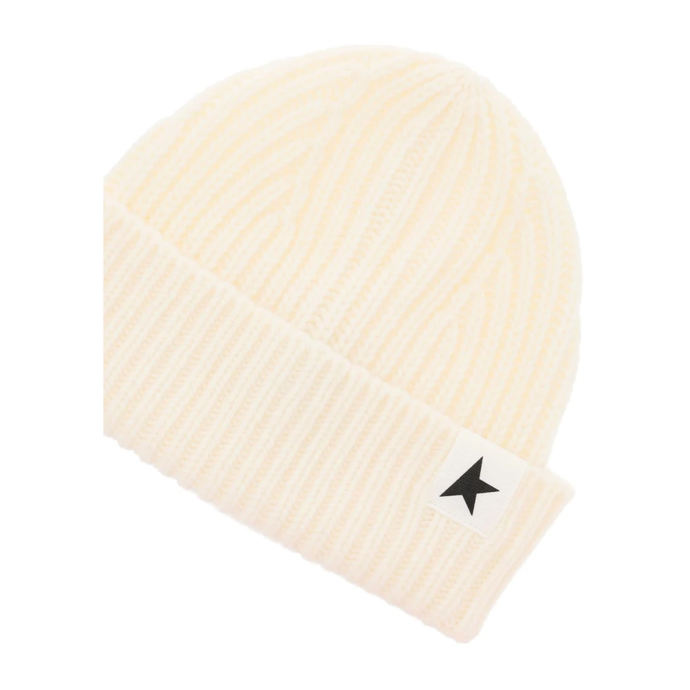 Golden Goose Damian Wollen Beanie met Sterrenprint White Dames