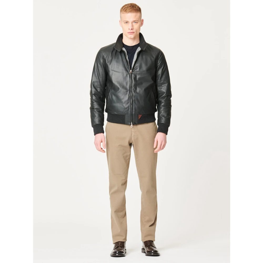 Stewart Stijlvolle Leren Jassen Collectie Black Heren