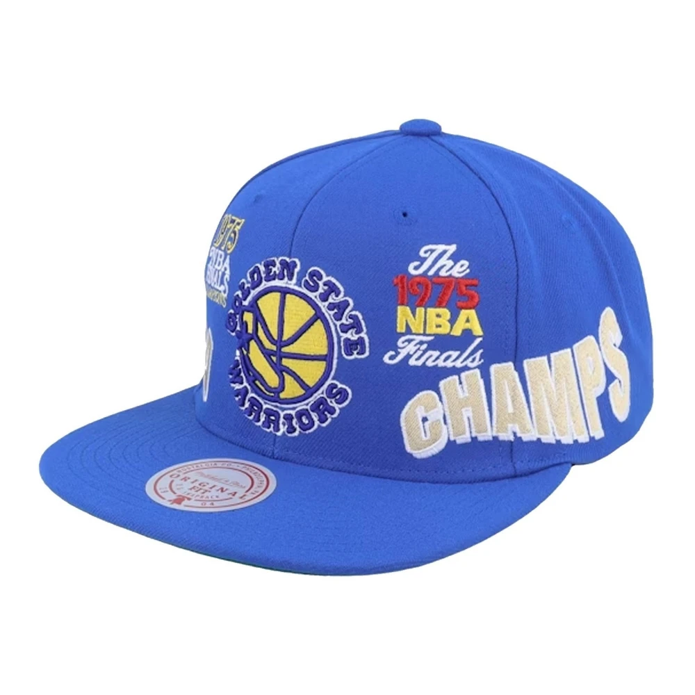 Mitchell & Ness Zwarte Golden State World Champs Snapback Blue Heren