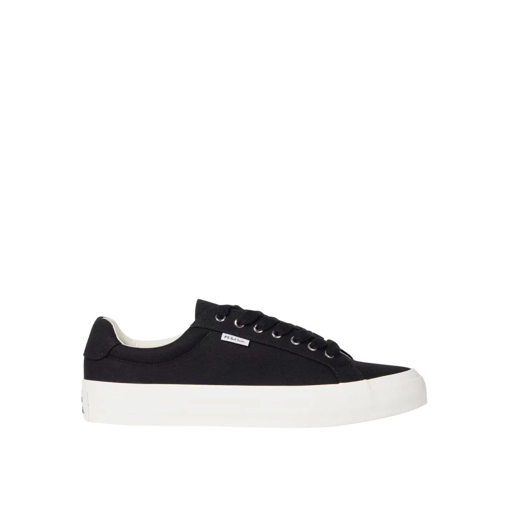 PS By Paul Smith Zwarte Canvas Lage Top Veterschoenen Heren Schoenen