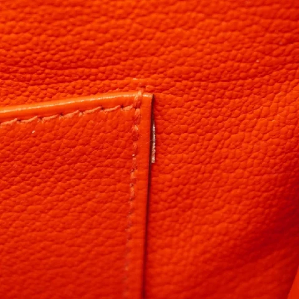 Hermès Vintage Pre-owned Leather handbags Orange Dames
