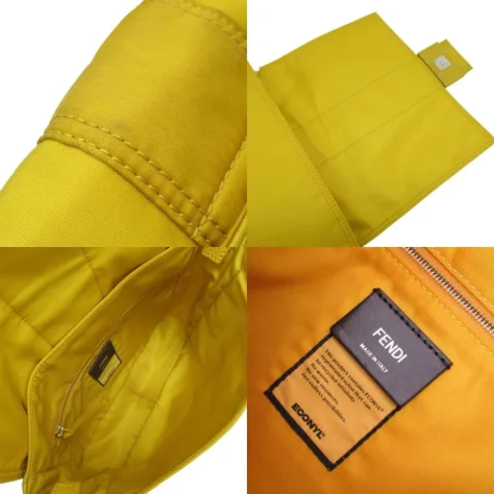 Fendi Vintage Pre-owned Nylon shoulder-bags Yellow Heren