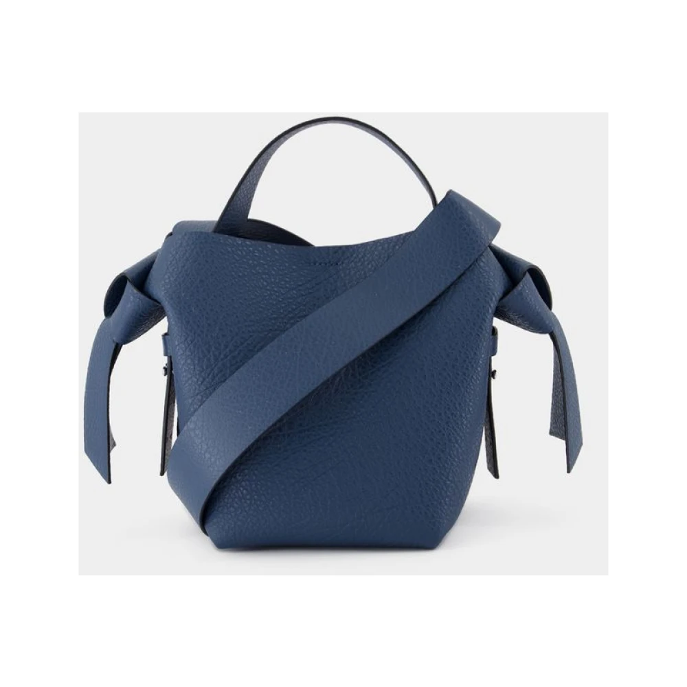 Acne Studios Blauwe leren crossbody tas Blue Heren