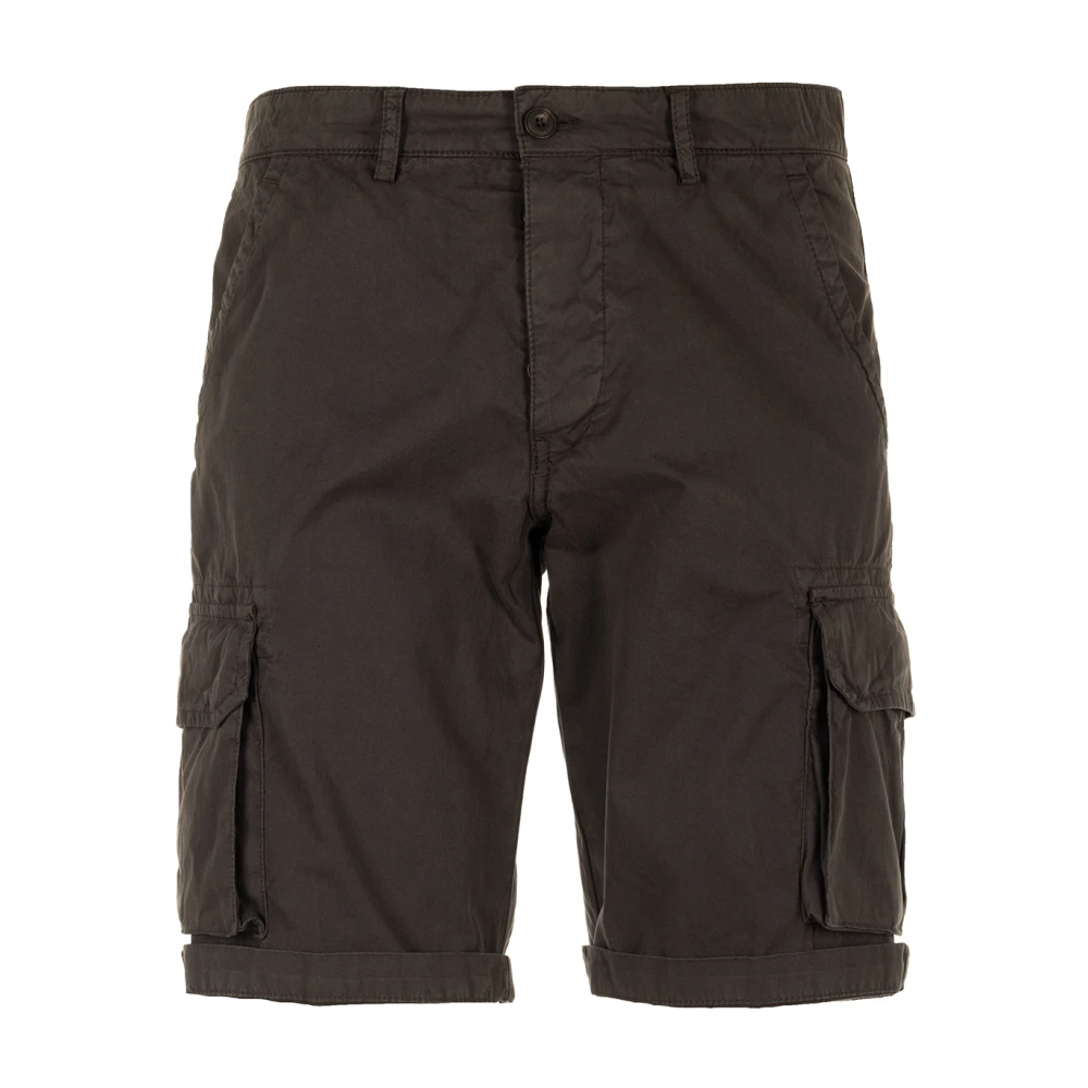 40Weft Zwarte Cargo Bermuda Shorts Black Heren